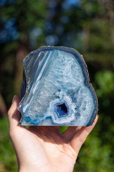 Blue Agate Candle Holder